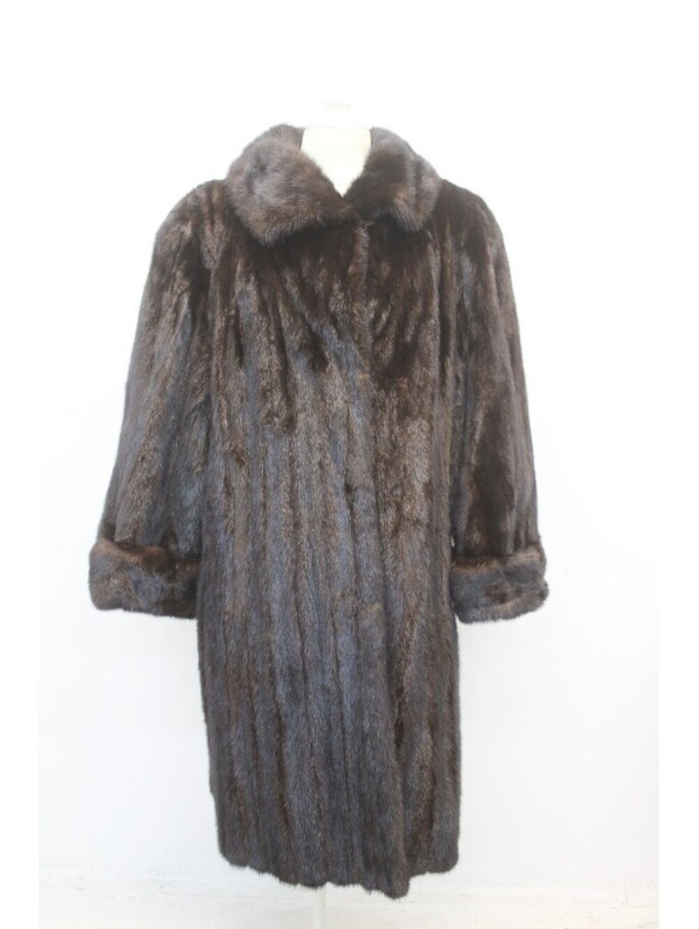 MINT CANADIAN DARK RANCH MINK FUR COAT JACKET WOMEN WOMAN SIZE 12 FEMALE